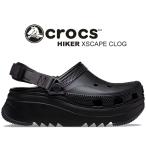 クロックス ハイカー エスケープ クロッグ crocs HIKER XSCAPE CLOG BLACK 208365-001 アウトドア サンダル ブラック 厚底 シャーク