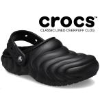 ショッピングクロックス クロックス クラシック ラインド オーバーパフ クロッグ crocs CLASSIC LINED OVERPUFF CLOG BLACK 210059-001 ブラック フリースライナー クロスライト
