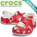 ショッピングクロックス キッズ クロックス ハローキティ レッド クラシック クロッグ キッズ マルチ crocs HELLO KITTY RED CLASSIC CLOG K MULTI 210576-90h