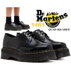 ショッピングblack ドクターマーチン 1461 クワッド スクエア 3 アイ シューズ Dr.Martens 1461 QUAD SQUARED POLISHED SMOOTH BLACK 31299001 厚底 スリーホール