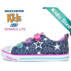 スケッチャーズ キッズシューズ SKECHERS SPARKLE LITE-STARS THE LIMIT DENIM MULTI 314036L-DMLT ジュニア スニーカー デニム ベルクロ グリッター ライト