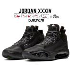 ナイキ エアジョーダン 34 NIKE AIR JORDAN XXXIV BLACK CAT black/black-dk smoke grey ar3240-003 バッシュ スニーカー AJ 34 XXX4 ブラック
