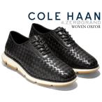 コールハーン 4.ゼログランド ウーブン オックスフォード COLE HAAN ZEROGRAND 4ZG WOVEN OXFORD BLACK WOVEN LEATHER c34793 ウーブン ブラック 革靴 レザー