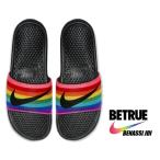 ナイキ ベナッシ JDI ビー・トゥルー NIKE BENASSI JDI BETRUE blck/black-multi-color cd2717-001 スポーツサンダル シャワーサンダル レインボー LGBT