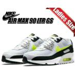 ショッピングナイキ エアマックス ナイキ エアマックス 90 レザー ガールズ NIKE AIR MAX 90 LTR (GS) white/hot lime-black cd6864-109 スニーカー AM90 ホワイト ホットライム ブラック