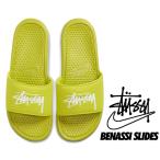 ショッピングベナッシ ナイキ ベナッシ ステューシー NIKE BENASSI STUSSY bright cactus/white cw2787-300 サンダル スライド イエロー