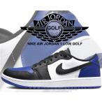 ショッピングJORDAN ナイキ エアジョーダン 1 ロー ゴルフ NIKE AIR JORDAN 1 LOW GOLF white/black-sport royal dd9315-102 Royal Toe スパイクレス ブラック ブルー ホワイト