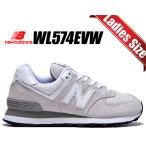 ニューバランス ウィメンズ 574 NEW BALANCE WL574EVW width B IVORY EVERGREENER PACK レディース スニーカー アイボリー グレー ホワイト スウェード WHITE
