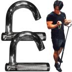 GentlemanFitnessClub 新型 レジスタンスバンド ハンドル 『現役競技者考案！』 グリップ アタッチメント トレーニングチューブ レ