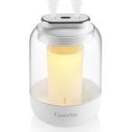 ショッピングアロマ加湿器 Cozechic 加湿器 小型 卓上加湿器 ダブルノズル アロマディフューザー 自動停止機能 LEDライト Wノズル 空焚き防止 Type-C給