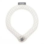 SUOSUO for dogs28°ICE COOL RING ボタン付 犬用 グラデチェック LB グレー（グラデチェック）