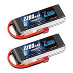 ゼエエ Zeee 11.1V 50C 2200mAh 3S lipo battery Tプラグ付き 2パック リポバッテリー RCヘリコプター用