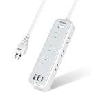 TESSAN �����R�[�h 2m �d���^�b�v usb ���������R���Z���g �e�[�u���^�b�v 9��AC�� 2��type-A�|�[�g 1��USB-C�|�[�g