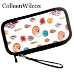 【Colleen Wilcox】マルチポーチ　Sea Shells　ポーチ　マスクケース　通帳カバー　母子手帳ケース　ギフト　誕生日　出産祝い　ハワイアン　母の日　