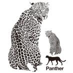 MU3 настенный стикер леопард . Leopard Panther сделано в Японии животное Africa животное наклейка обои монохромный 