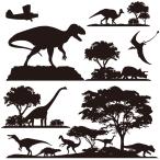 настенный стикер динозавр Dinosaur все 20 цвет tilanosauru -тактный likelatops сделано в Японии Silhouette наклейка 