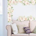 バラ 薔薇 ウォールステッカー 花飾り ホワイト 白 フラワー ローズ 日本製 植物 花びら 壁紙 シール