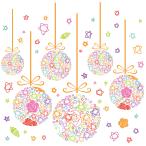 ウォールステッカー 飾り リース 装飾 日本製 パーティー 誕生日 子供部屋 kids キッズ 壁紙 シール リメイク