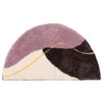 玄関 マット/42×72cm 半円/デザインラグ/滑り止め