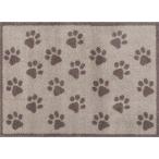 玄関マット ドアマット/60×85cm/洗える/タートルマット/足跡/室内外兼用