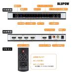 BLUPOW 4K60Hz HDMI2.0 HDCP2.2 HDR対応 HDMI 切替器 4入力1出力 + 音声分離(SPDIF 光デジタル