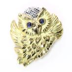 Yahoo! Yahoo!ショッピング(ヤフー ショッピング)幸福モチーフ 「ふくろう＝不苦労」 サファイヤ 0.10ct K18/PT900 ペンダントトップ 職人技の彫り技術 /青（ブルー）/セレクションジュエリー・新品/届10