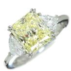 �_�C�������h �����O/�w�� 2.528ct PT950 FANCY YELLOW VVS2 ���������ăC�G���[ �嗱�p�_�C�� ����/���E����(�z���C�g)/���R���N�V�����E�V�i/��5/