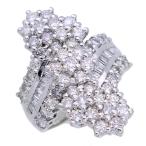 ダイヤモンド リング/指輪 3.0カラット プラチナ900 PT900 豪華3カラット 総重量16ｇ超え /白・透明(ホワイト)/アウトレット・新品/届10/1点もの