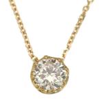 ダイヤモンド 一粒プチ 定番 ネックレス 0.35ct 18金ピンクゴールド K18PG 6本爪 当店オリジナル /白・透明(ホワイト)/セレクションジュエリー・新品/届10/