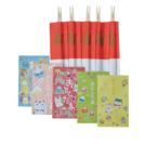 初春セット（5Pセット）祝箸・ポチ袋のセット 50個販売　飲食店・初詣・神社・学校・会社用景品