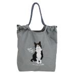 ☆ ハチワレ ☆ アニマル刺繍コードトート トートバッグ 刺繍 アニマル トートバック 手提げ トート マザーズバッグ マザーズバック