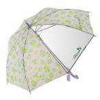 Yahoo! Yahoo!ショッピング(ヤフー ショッピング)☆ 1307.クローバーパープル 傘 子供 ジャンプ傘 50cm 通販 傘 子ども用 キッズ 女の子 女児 1コマ 透明窓付き グライファイバー骨 丈夫