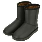 ☆ BLACK ☆ 23cm ムートンブーツ レディース ショート 通販 キッズ メンズ スノーブーツ ウィンターブーツ レインブーツ 防水 防寒ブーツ