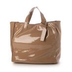 ショッピングエナメルバッグ ☆ ベージュ ☆ cachecache カシュカシュ ソフトエナメルショッパーバッグ cachecache カシュカシュ トートバッグ エナメル トートバック