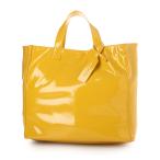 ☆ ライトイエロー ☆ cachecache カシュカシュ ソフトエナメルショッパーバッグ cachecache カシュカシュ トートバッグ エナメル
