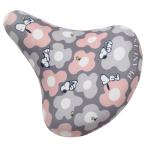 ☆ スヌーピー/くすみフラワー ☆ キャラクター のびーるチャリ CAP フルカラー サドルカバー 自転車 ママチャリ 一般サドル