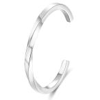 ☆ シルバー ☆ ツイストバングル CHRONOM ハングル ツイスト ブレスレッド ツイストバングル 腕輪 アクセサリー ジュエリー
