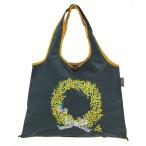 ☆ ミモザのリース ☆ DESIGNERS JAPAN 刺繍トートバッグ デザイナーズジャパン エコバッグ エコバック おしゃれ 折りたたみ コンパクト