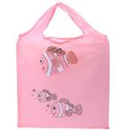 Yahoo! Yahoo!ショッピング(ヤフー ショッピング)☆ オサカナピンク エコバッグ 折りたたみ コンパクト 通販 コンビニサイズ おしゃれ 軽量 サブバッグ 折り畳み かわいい ナスカン付き ク