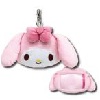 * My Melody * герой лицо катушка чехол для пропуска чехол для пропуска герой катушка имеется чехол для проездного билета IC карта катушка имеется чехол для пропуска 