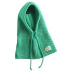 * зеленый * балаклава вязаный защита горла "neck warmer" Kids балаклава Kids защищающий от холода девочка мужчина вязаная шапка капот утеплитель 