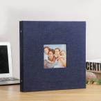 ☆ ネイビー ☆ アルバム 貼るタイプ 大容量 アルバム 貼る タイプ フォトアルバム 大容量 貼るタイプ 写真 L判 粘着 手作り フリー台紙
