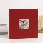 ☆ レッド ☆ アルバム 貼るタイプ 大容量 アルバム 貼る タイプ フォトアルバム 大容量 貼るタイプ 写真 L判 粘着 手作り フリー台紙