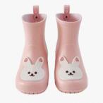 ☆ ウサギ×ピンク ☆ 17.5cm ☆ レインブーツ キッズ アニマル かわいい レインブーツ キッズ 男の子 女の子 レインシューズ 雨靴 長靴