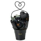 ☆ ブラック ☆ ハートブリキソープフラワー ソープフラワー ブリキ ハート ソープフラワーブーケ 花束 花 フラワー フラワーギフト ブーケ