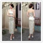 * желтый * M размер * платье в китайском стиле заем g длина j3082j307 платье в китайском стиле длинный вечернее платье коричневый ina одежда 