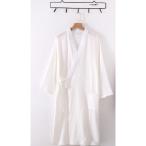 ☆ 男×ホワイト ☆ Lサイズ ☆ バスローブ kbathrobe02 バスローブ 薄手 速乾 ナイトガウン ガウン 部屋着 寝間着 薄い ガーゼコットン
