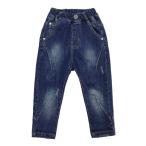 * темно-синий * 120CM Kids брюки Denim почтовый заказ Vintage повреждение стрейч ji- хлеб ребенок брюки мужчина девочка ученик начальной школы ребенок одежда 