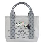 ☆ マチルダさん.グレー ☆ ふた付き仕切りトート Sサイズ トートバッグ 仕切りあり 仕切りトートバッグ ふた付 Sサイズ 厚手キャンパス