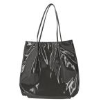 ショッピングエナメルバッグ ☆ グレー ☆ ソフトエナメル A4トート トートバッグ レディース きれいめ A4 トートバック トート バッグ エナメルバッグ 肩掛けバッグ